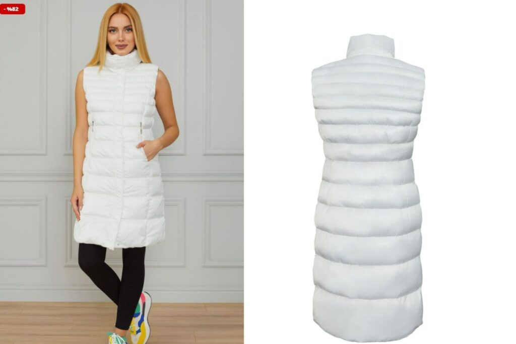 Beyaz Şişme Yelek İle Kış Kombinlerinde Modern Ve Ferah Stil